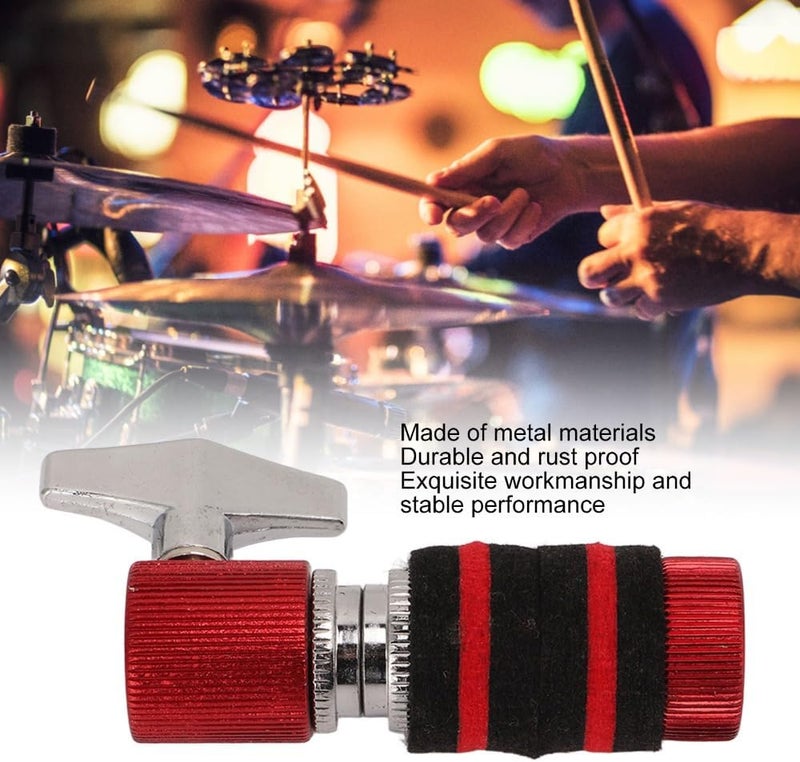 Chiffonade Hi-hat Clutch Cymbal,Aluminum Alloy Clutch for Standard Hi-Hat Stands, Fits 6-7mm Rods,Jazz Drum Parts Accessories(Red) - Image 3